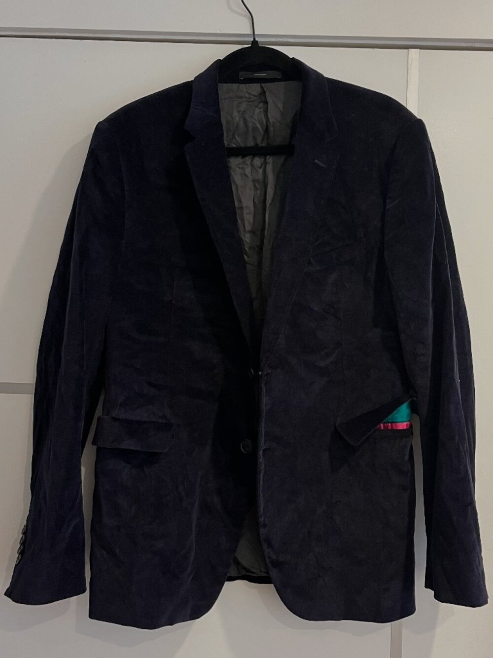 Paul Smith Kensington fit navy velvet blazer